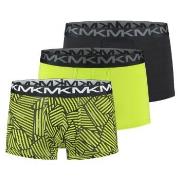 Michael Kors 3P Strecth Factor Boxer Brief Schwarz/Gelb Baumwolle Smal...