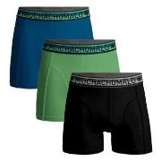 Muchachomalo 3P Cotton Stretch Solid Color Boxer Blau/Grün Baumwolle S...