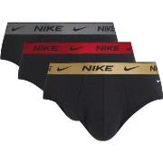 Nike 3P Everyday Essentials Cotton Stretch Hip Brief Schwarz/gold Baum...