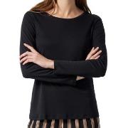 Schiesser Mix and Relax Long Interlock Shirt Schwarz 38 Damen