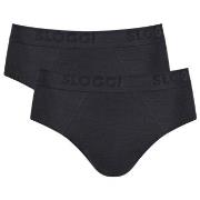 Sloggi 2P Men FREE Evolve Brief Schwarz Ökologische Baumwolle Small He...