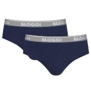 Sloggi 2P Men GO ABC Midi Brief Dunkelblau Baumwolle Small Herren