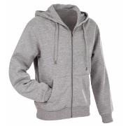 Stedman Active Hooded Sweatjacket For Men Graumelliert Small Herren