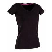 Stedman Claire V-neck Schwarz ringgesponnene Baumwolle Small Damen