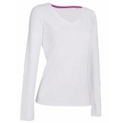 Stedman Claire V-neck Long Sleeve Weiß ringgesponnene Baumwolle Small ...