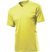 Stedman Classic V-Neck Men T-shirt Gelb Baumwolle Small Herren