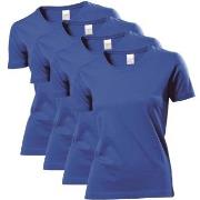 Stedman 4P Classic Women T-shirt Royalblau Baumwolle Small Damen