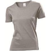 Stedman Classic Women T-shirt Dunkelgrau Baumwolle Small Damen