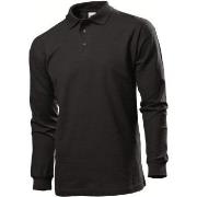 Stedman Polo Long Sleeve Men Schwarz Baumwolle Small Herren