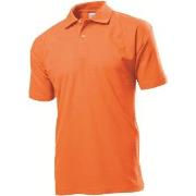 Stedman Polo Men Orange Baumwolle Small Herren