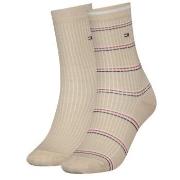 Tommy Hilfiger 2P Coastal Stripe Tencel Socks Beige Gr 39/42