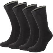 Topeco 4P Men Socks Plain Bamboo Schwarz Gr 45/48 Herren