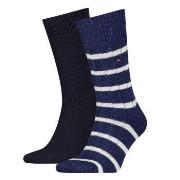 Tommy Hilfiger 2P Men Neppy Stripe Sock Schwarz/Blau Gr 39/42 Herren