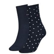 Tommy Hilfiger 2P Women Dot Sock Marine Gr 39/42 Damen