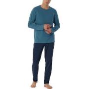 Schiesser Casual Essentials Pyjamas Marine/Blau Baumwolle 50 Herren