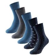 Schiesser 5P Men Blue Bird Socks Blau Muster Gr 39/42 Herren