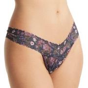 Hanky Panky Printed Low Rise Thong Schwarz geblümt Nylon One Size Dame...