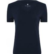 JBS of Denmark Bamboo V-neck Women Slim T-shirt Marine Small Damen