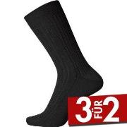 Egtved Wool Broadrib Sock Schwarz Wolle Gr 38/40