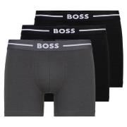 BOSS 3P Boxer Bold Brief Schwarz/Grau Baumwolle Small Herren