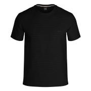 BOSS Rib T Shirt Schwarz Baumwolle Small Herren