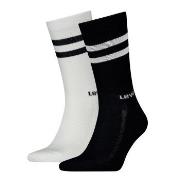 Levis 2P Regular Cut Stripe Socks Schwarz/Weiß Gr 39/42