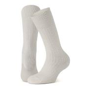 Panos Emporio 2P Premium Mercerized Wool Rib Socks Weiß One Size Herre...