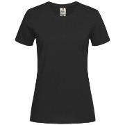 Stedman Classic T Organic Women Crew Neck Schwarz Ökologische Baumwoll...