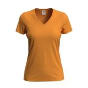 Stedman Classic V-Neck Women T-shirt Orange Baumwolle Small Damen