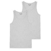 Bread and Boxers Ribbed Tank Top 2P Grau Ökologische Baumwolle Small H...