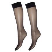 Decoy 2P Soft Lux 15 DEN Knee-high Socks Schwarz Polyamid One Size Dam...