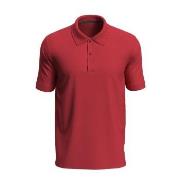 Stedman Henry Polo Short Sleeve Rot Baumwolle Small Herren