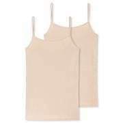 Schiesser 2P 95-5 Organic Cotton Spaghetti Top Beige Ökologische Baumw...