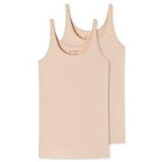 Schiesser 2P 95-5 Organic Tank Top Beige Baumwolle 38 Damen