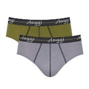 Sloggi 2P For Men Start Midi Grün Baumwolle Small Herren