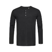 Stedman Shawn Henley Long Sleeve For Men Schwarz Small Herren