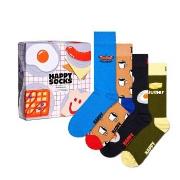 Happy socks 4P Breakfast Gift Set Blau Muster Baumwolle Gr 41/46