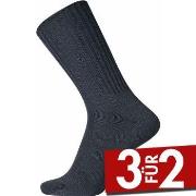 Egtved Wool Ribbed Sock Marine Gr 45/48