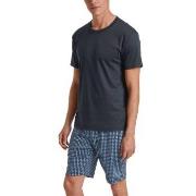 Calida Relax Streamline 2 Short Pyjamas Marine gemustert Baumwolle Sma...