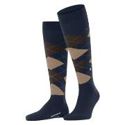 Burlington Edinburgh Wool Knee High Sock Beige/Marine Gr 40/46