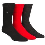 Calvin Klein 3P Maddox Flat Knit Socks Gift Box Schwarz/Rot Gr 40/46 H...