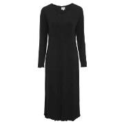 Damella Bamboo Plain Long Sleeve Nightdress Schwarz Bambus Small Damen