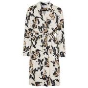 Damella Greymelange Flower Wrap Around Robe Crème Small Damen