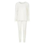 Damella Viscose Plain Pyjamas Set Elfenbein Viskose Small Damen