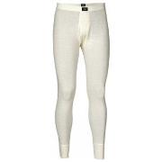 JBS Lange Unterhosen Wool Long Johns With Fly Crème Wolle Small Herren