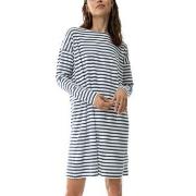 Mey Cyra Nightshirt Weiß/Marine Small Damen