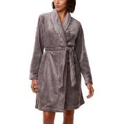 Triumph Fleece Robe Grau Polyester 44/46 Damen