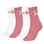 Calvin Klein 4P Women Logo Sock Gift Box Weiß/Rosa One Size Damen