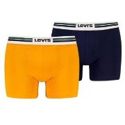 Levis 2P Men Sportswear Logo Boxer Brief Oran/Dunkelbl Baumwolle Mediu...