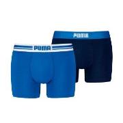 Puma 2P Everyday Placed Logo Boxer Marine/Blau Baumwolle Small Herren